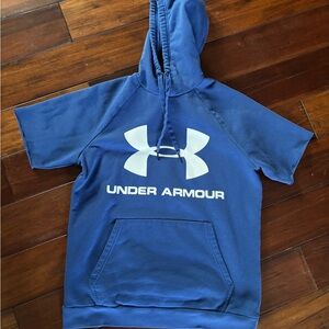 Under Armour Royal Blue Hoodie with White Logo